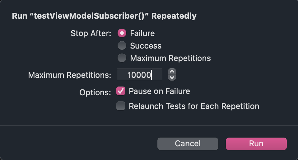 Repeat tests