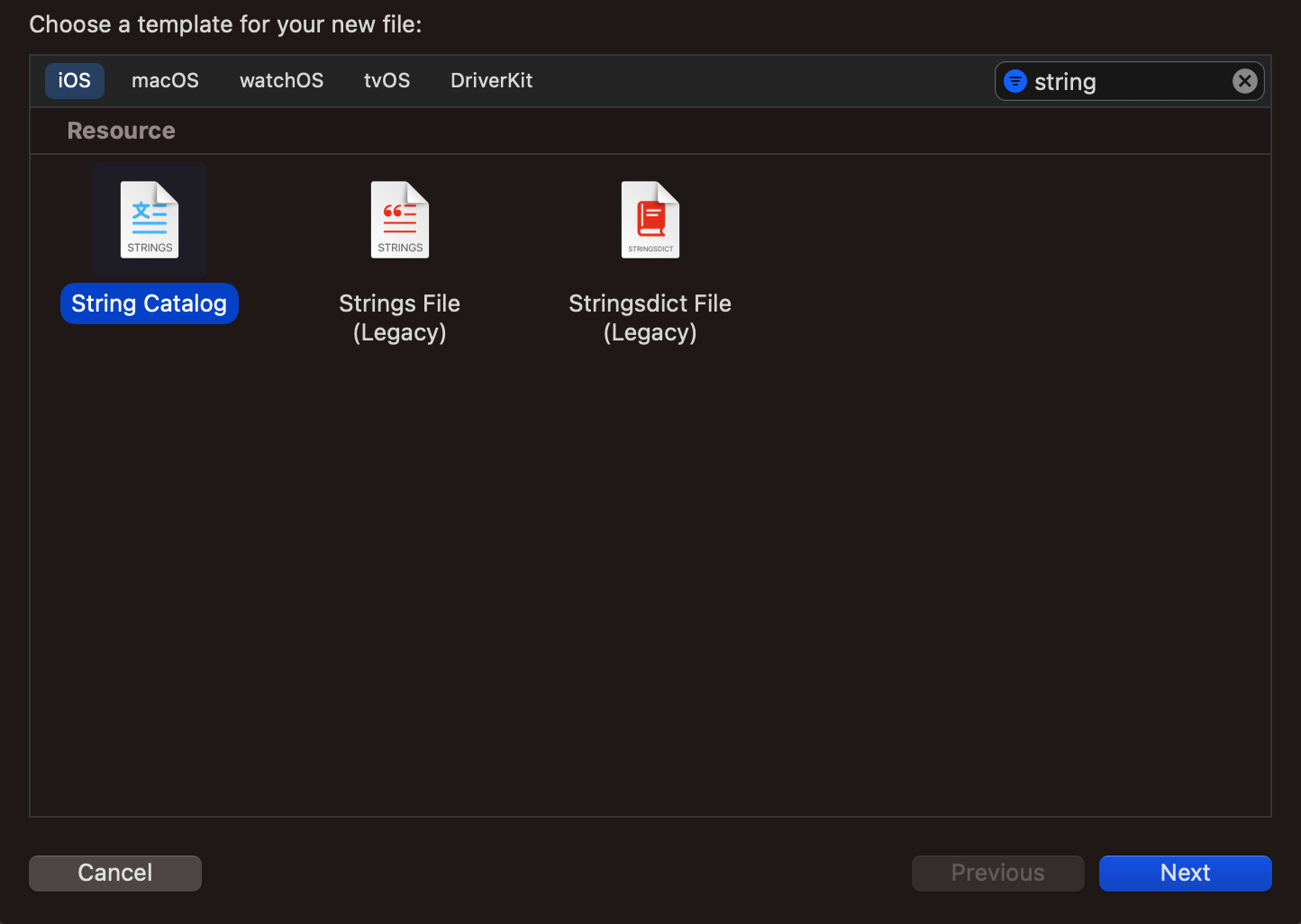 string-catalog